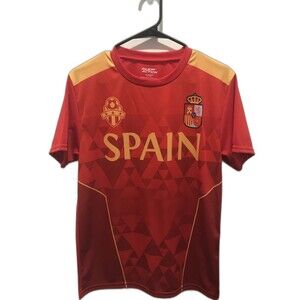 Mens Spain National Soccer Football Team Size Medium Jersey Shirt Fast Action